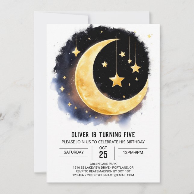 Celestial Dreamscape Geburtstag Einladung (Vorderseite)