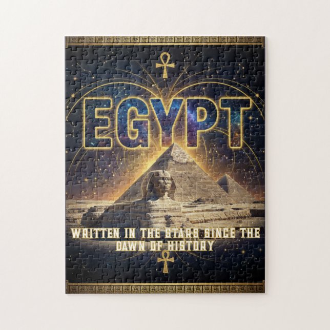 Celestial Egypt Sphinx Pyramids Galaxy Poster (Vertikal)