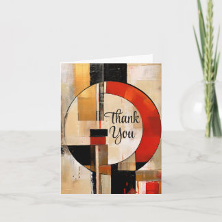 Celestial Elegance: Abstrakte Erkundung in Beige Dankeskarte