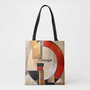 Celestial Elegance: Abstrakte Erkundung in Beige Tasche