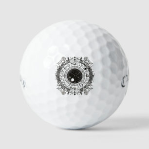 Celestial Elegance: Zodiac & Constellation Designs Golfball