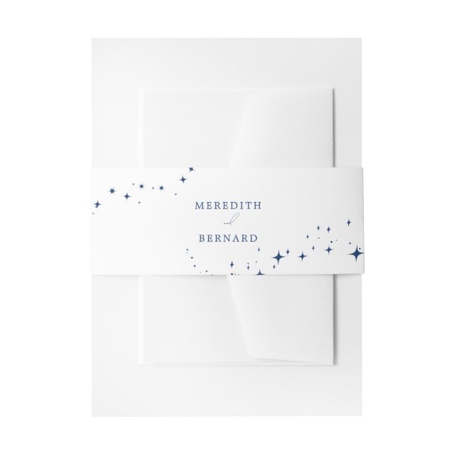 Celestial Elegant Wedding Stars Einladungsbanderole (Vorderseite Beispiel)