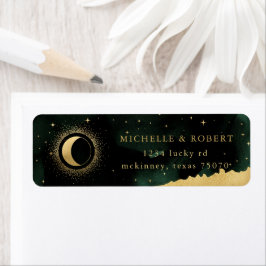 Celestial Emerald Gold Moon Rücksendeadresse