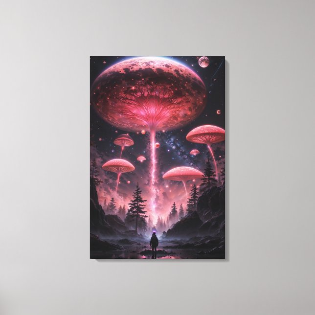 "Celestial Explorer: Journey Beyond the Unknown" Leinwanddruck (Vorderseite)