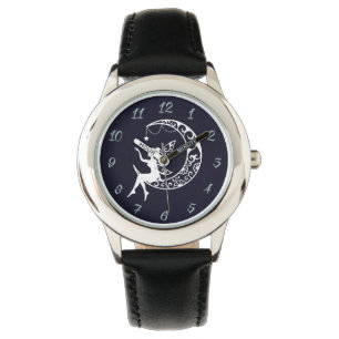Celestial Fairy on Moon Armbanduhr