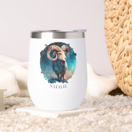 Celestial Fantasy Ram Zodiac Symbol Galaxy Aries