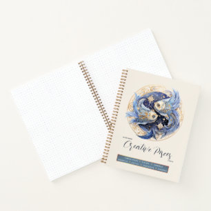 Celestial Fantasy Zodiac Symbol Pisces Birthday Notizbuch