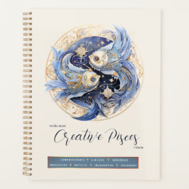 Celestial Fantasy Zodiac Symbol Pisces Birthday Planer