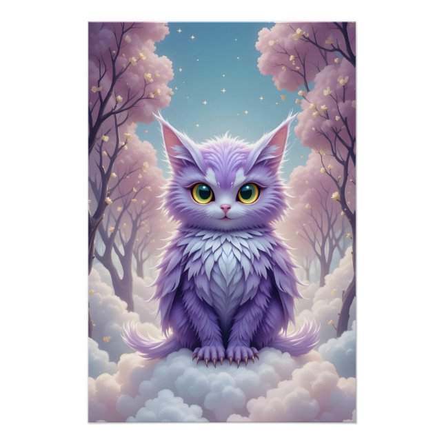 Celestial Feline Fantasy Poster (Vorderseite)