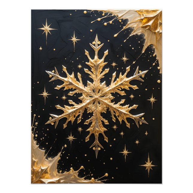 Celestial Flake – Baroque Winter Glamour Fotodruck (Vorne)