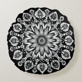 Celestial Flora Rundes Kissen
