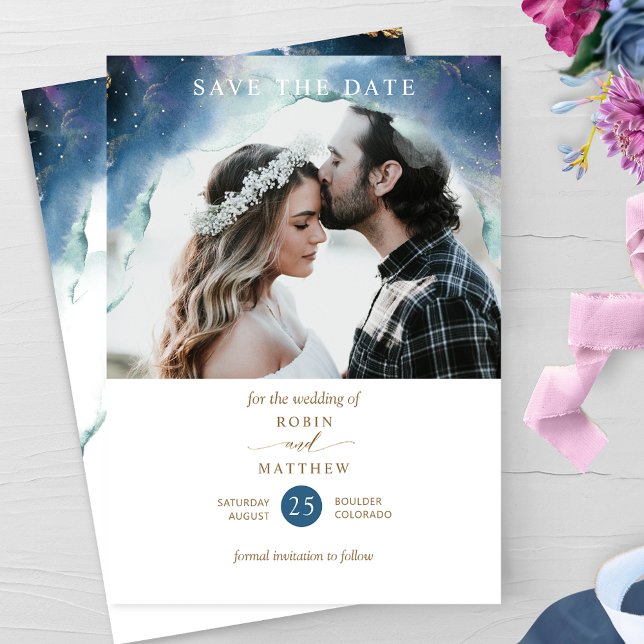 Celestial Foto Overlay, Mystic Garden Wedding Save The Date (Von Creator hochgeladen)
