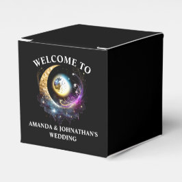 Celestial Full Moon 3D Sterne Nacht magenta chic Geschenkschachtel