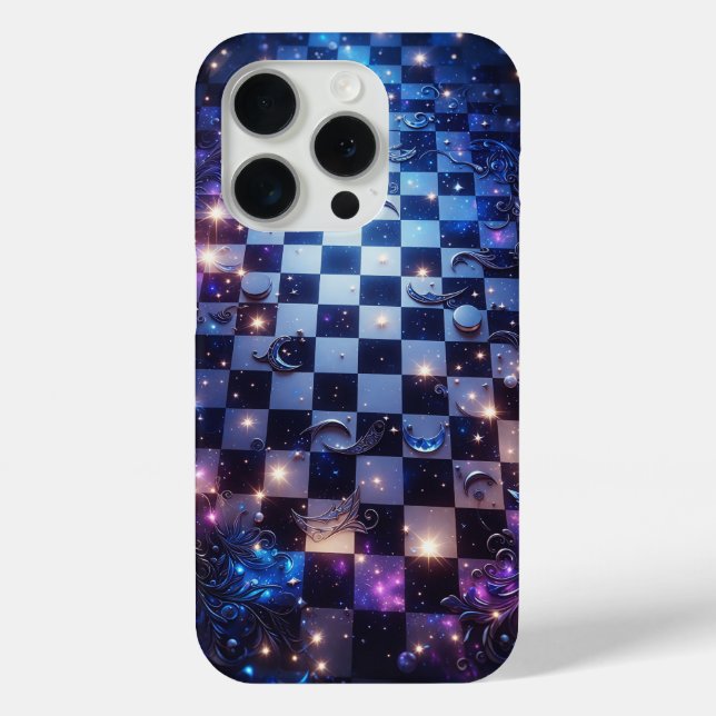 Celestial Galaxy Checkerboard Phone Case - Magical (Rückseite)