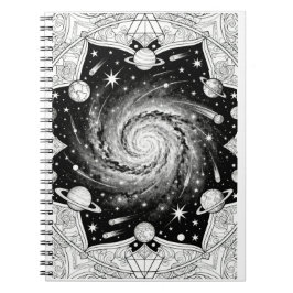 Celestial Galaxy Mandala Kunst | Kosmische Wanddek Notizblock