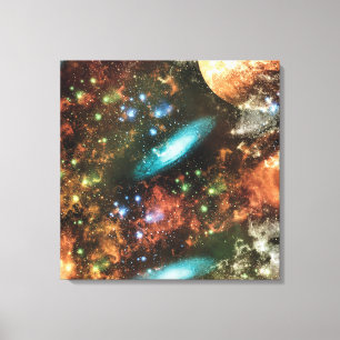Celestial Galaxy Nebula Space Hubble Foto Leinwanddruck