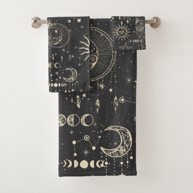 Celestial Galaxy Occult Pattern Badhandtuch Set (Insitu)
