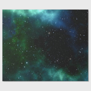 Celestial Galaxy Stars Foto Geschenkpapier