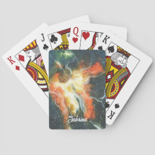 Celestial Galaxy Swirl Personalisiert Spielkarten