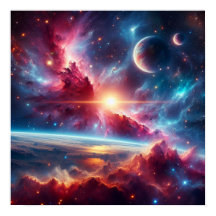 Celestial Galaxy: Vibrant Nebulae & Distant Worlds