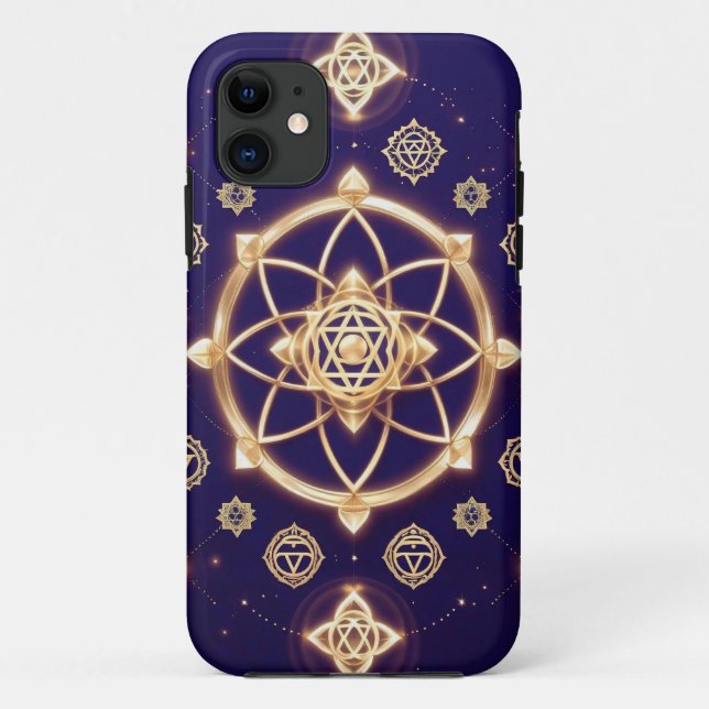 Celestial Geometry of Light — Sacred Pattern Case-Mate iPhone Hülle (Rückseite)