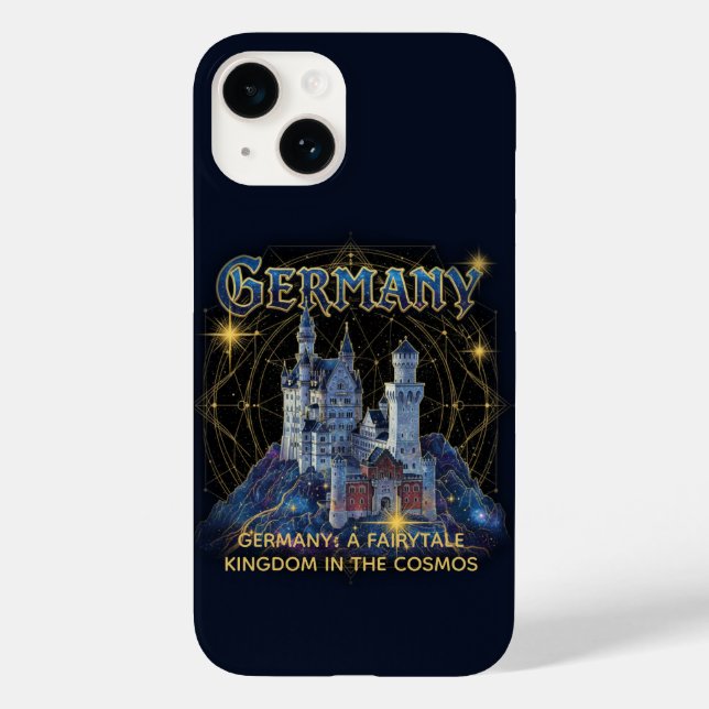 Celestial Germany Neuschwanstein Castle Art Case-Mate iPhone 14 Hülle (Rückseite)
