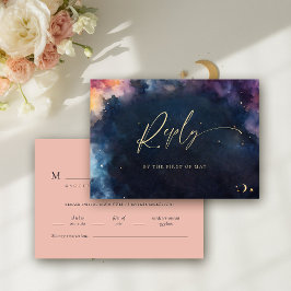 Celestial Gift Midnight Blue Meet Wedding RSVP