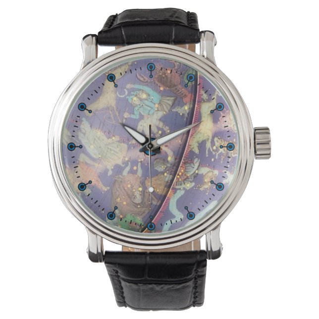 Celestial Globe Astronomie Watch Armbanduhr (Vorderseite)