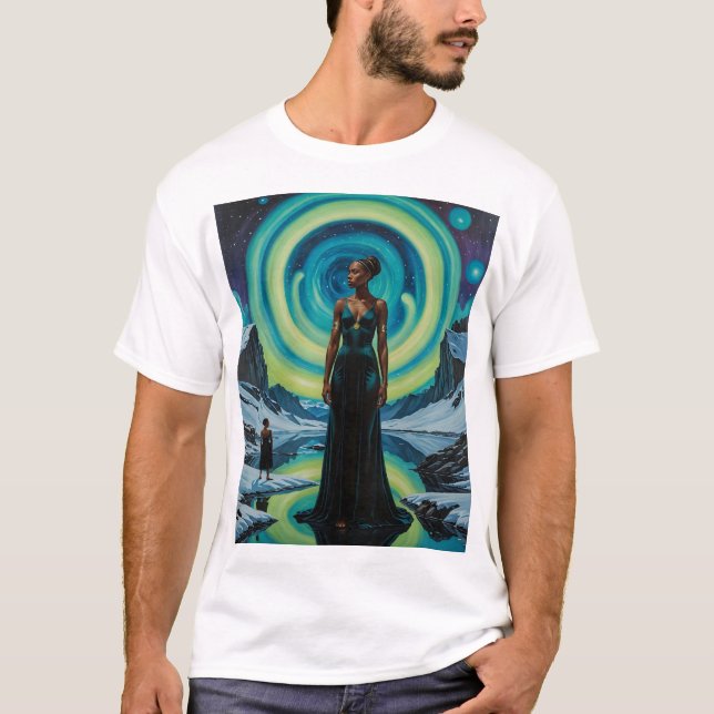 Celestial Goddess Cosmic Dreamscape T-Shirt (Vorderseite)