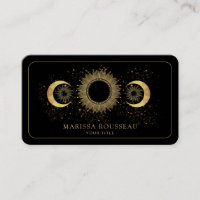 Celestial Gold Black Sun Moon