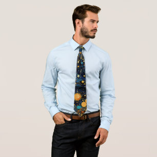Celestial Gold Galaxy Neck Tie Krawatte