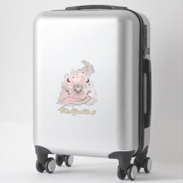 Celestial Gold Heart Sticker - "Follow Your Heart"