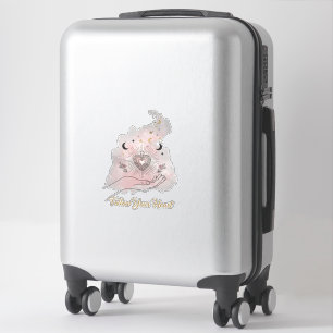 Celestial Gold Heart Sticker - "Follow Your Heart"