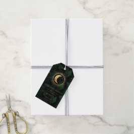 Celestial Gold Moon Save the Date Foto Geschenktas Geschenkanhänger