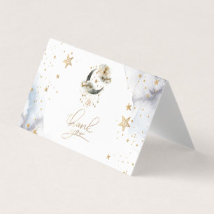 Celestial Gold Moon Stars Danke Karte