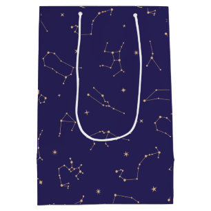 Celestial Gold Star Solareclipse Theme Mittlere Geschenktüte