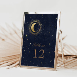 Celestial Gold Stars Hochzeiten Tischnummer Tischaufsteller