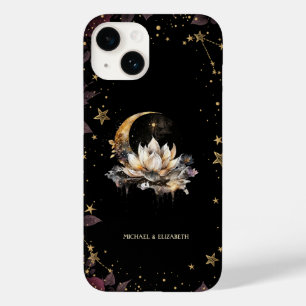 Celestial Gold Sun, Moon, Lotus Stars Case-Mate iPhone 14 Hülle