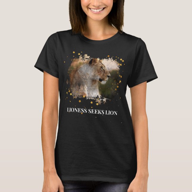 *~* Celestial Golden Artistic AP23 LIONESS Art T-Shirt (Vorderseite)