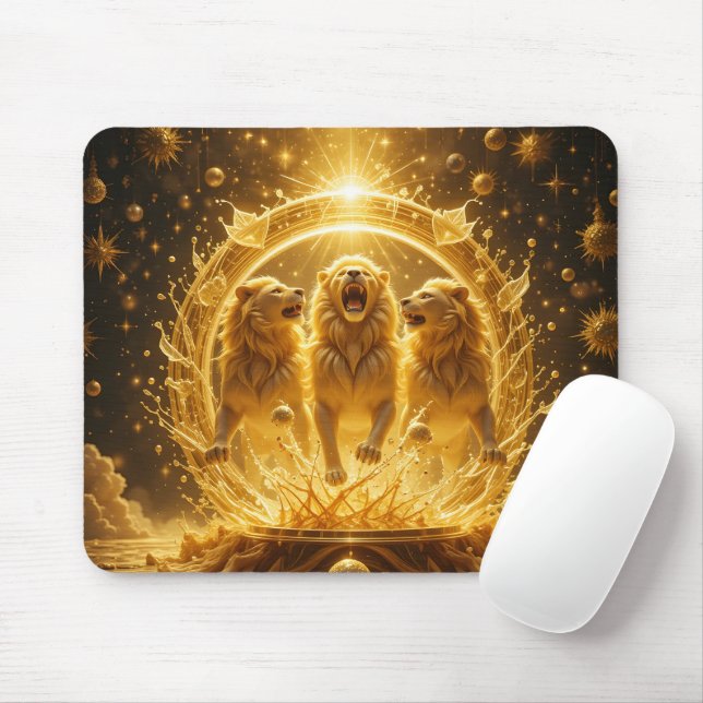 Celestial Golden Lions Mousepad (Mit Mouse)