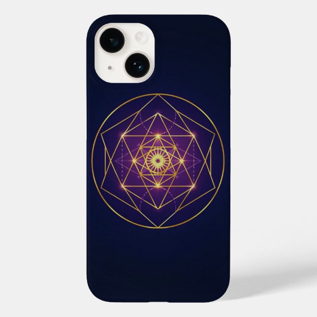 Celestial Golden Mandala — Balance in the Infinite Case-Mate iPhone 14 Hülle (Rückseite)