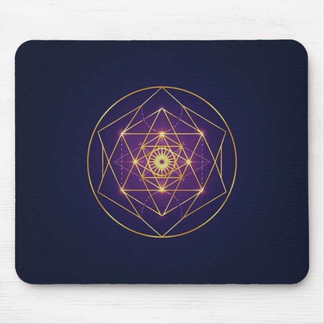 Celestial Golden Mandala — Balance in the Infinite Mousepad (Vorne)