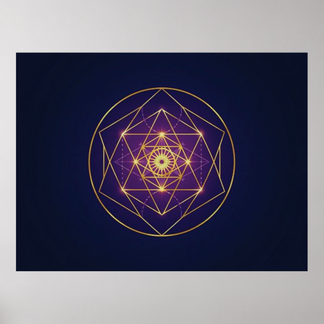 Celestial Golden Mandala — Balance in the Infinite Poster (Vorne)