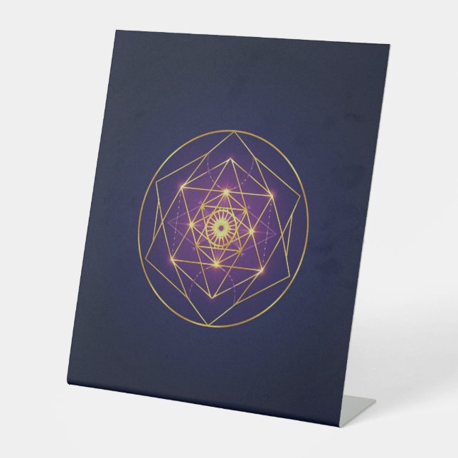Celestial Golden Mandala — Balance in the Infinite Sockelschild (Vorderseite)