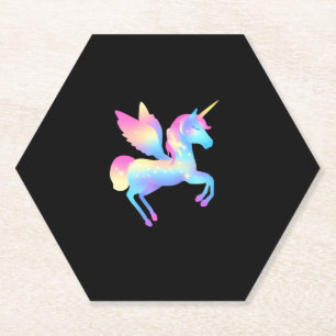 Celestial Grace The Enchanted Cute Unicorn Langarm Untersetzer