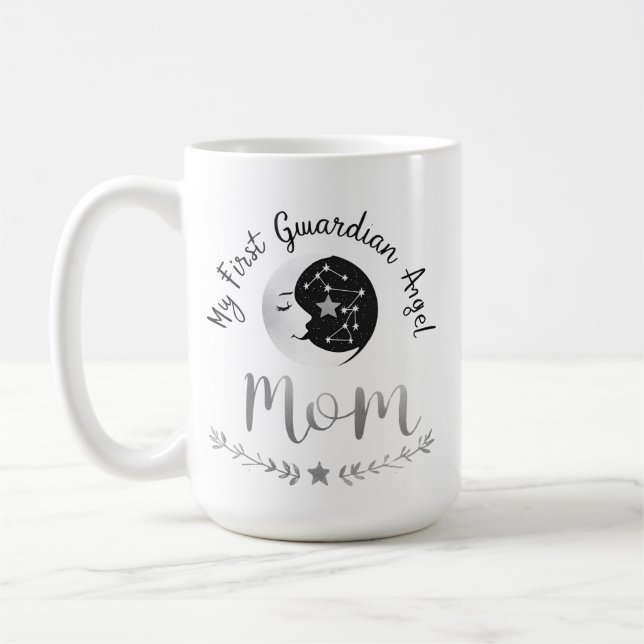 Celestial Guardian Mama | Moon & First Journey Art Kaffeetasse (Links)