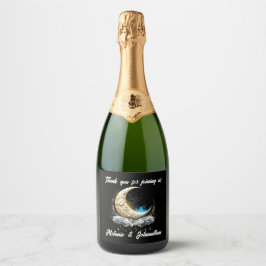 Celestial Halbmond Sterne Nacht elegante Luna