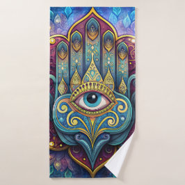 Celestial Hamsa  Badehandtuch