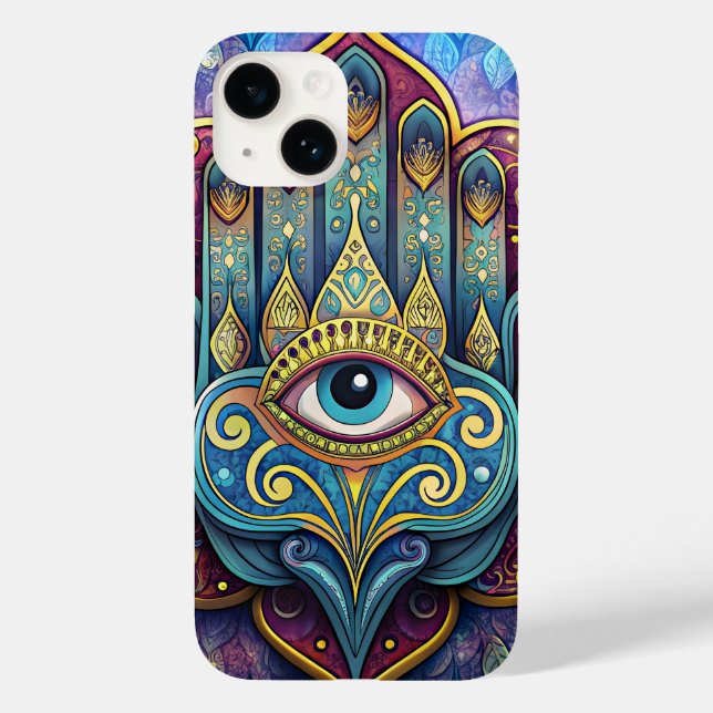 Celestial Hamsa  Case-Mate iPhone 14 Hülle (Rückseite)