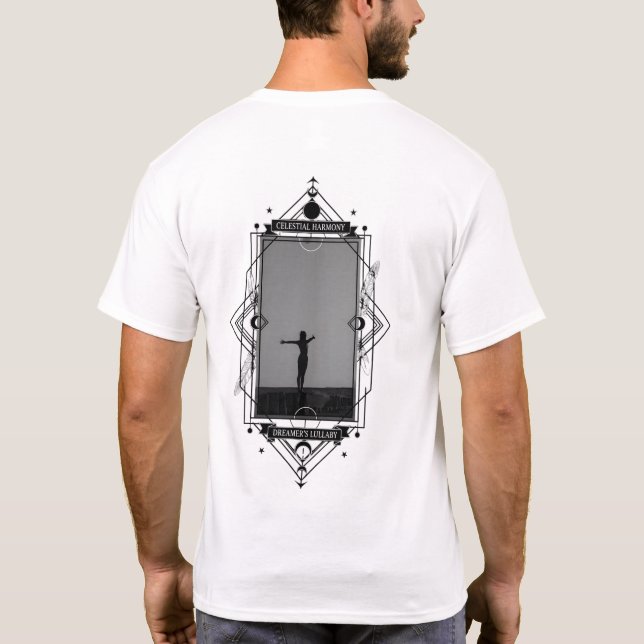 Celestial Harmony | Dreamer’s Lullaby Aesthetic Mi T-Shirt (Rückseite)